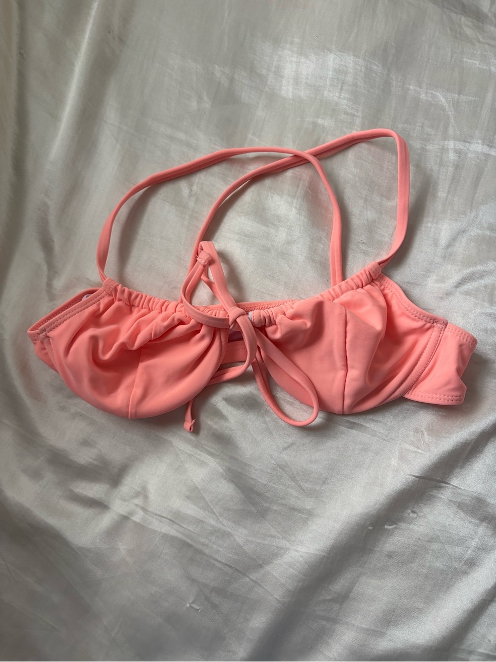 Coral Pink Bikini Top